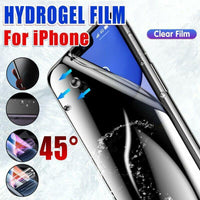 Clear Film iPhone 13 12 11 Pro Xs Max Plus Hydrogel Film Screen Protector - For iPhone 13