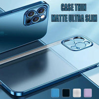 Purple For iPhone 13 12 11 Pro Max Case Thin Matte Ultra Slim Shockproof Clear Cover - iPhone 13