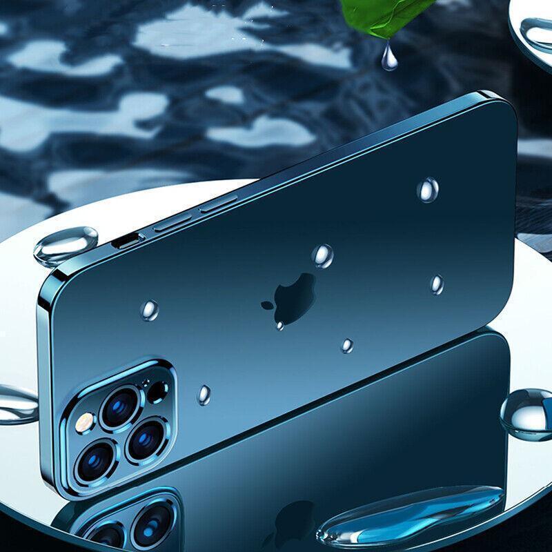 Purple For iPhone 13 12 11 Pro Max Case Thin Matte Ultra Slim Shockproof Clear Cover - iPhone 13