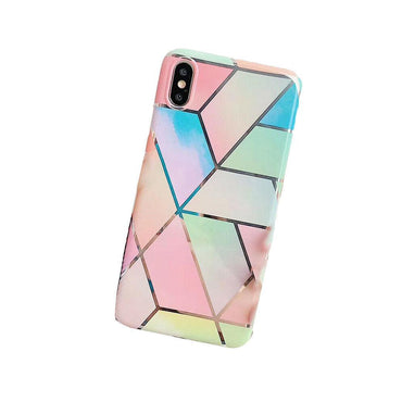 Rainbow Case for iPhone 14 13 12 11 Pro Max XR XS Marble Phone Shockproof Cover Silicone - For iphone 13 Pro Max