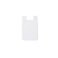 Silicone Phone Card Holder Double Layer Adhesive Wallet with 3M Backing - Red