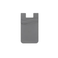 Silicone Phone Card Holder Double Layer Adhesive Wallet with 3M Backing - Red