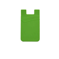 Silicone Phone Card Holder Double Layer Adhesive Wallet with 3M Backing - Red