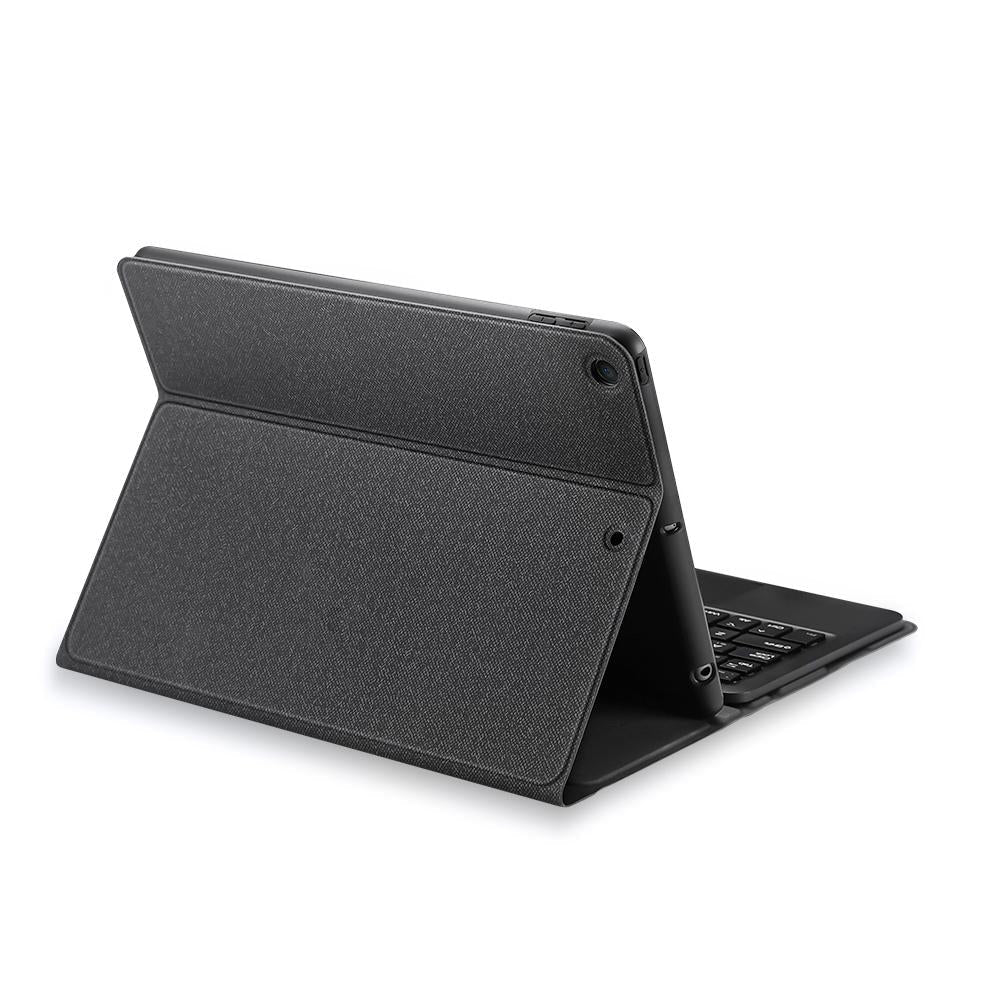 Smart Leather Case With Touchpad For Ipad 10.2 - Black