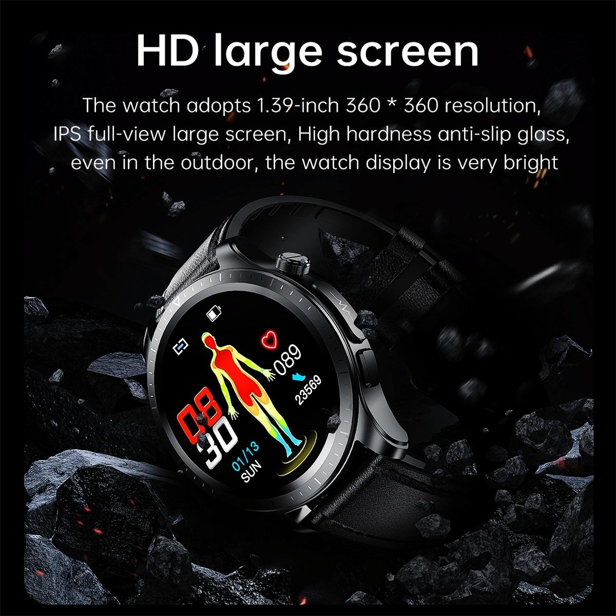 Smart Watch With Heart / Blood Monitoring - Black