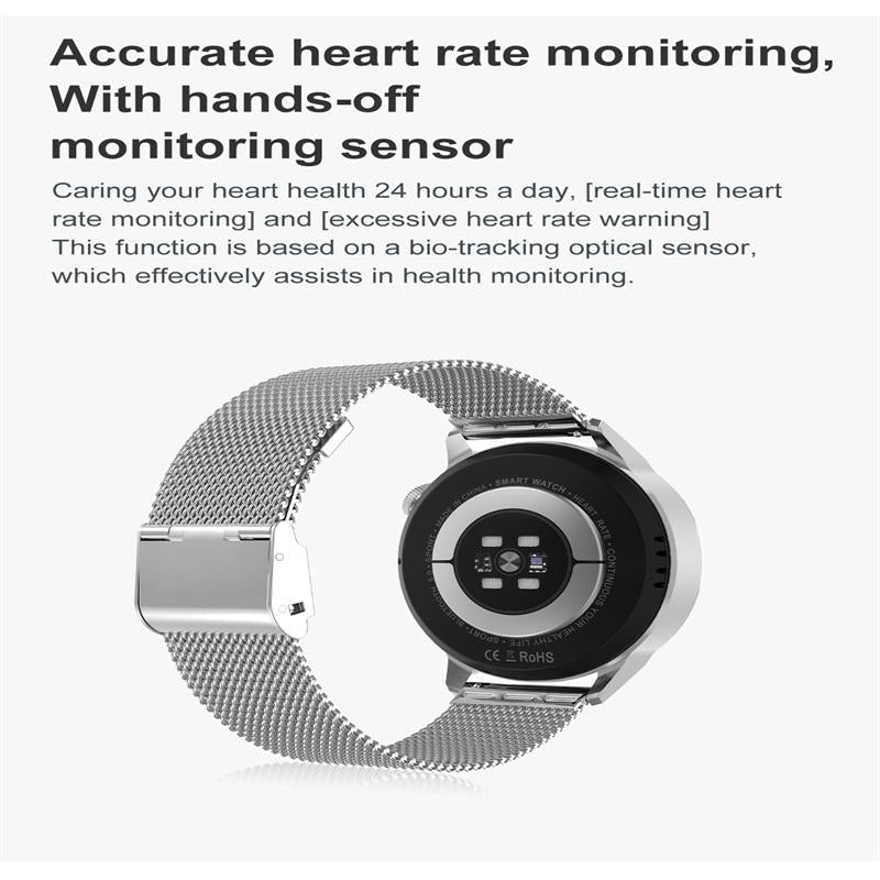 Steel Smart Watch With Colour Screen - Dt4 - Black