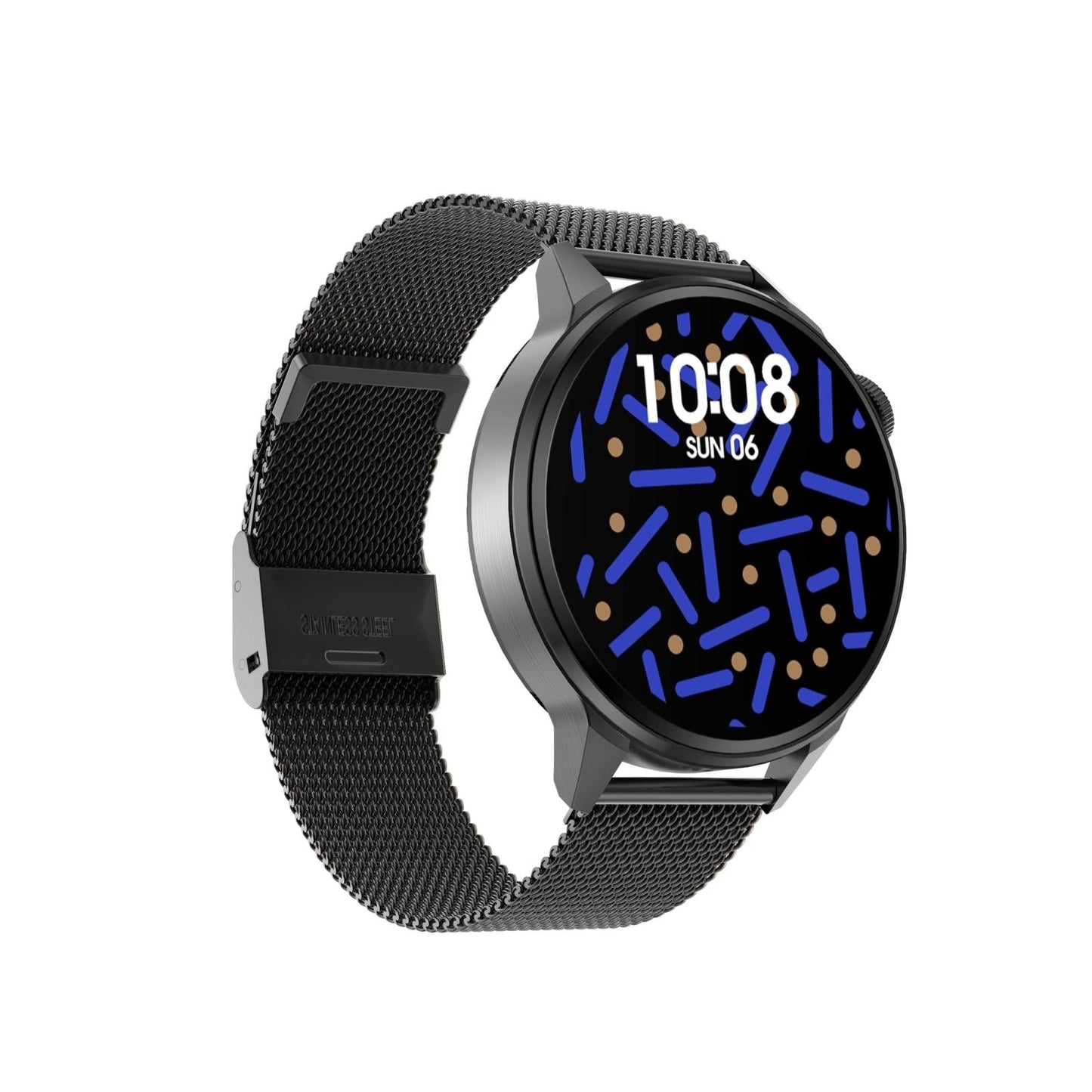 Steel Smart Watch With Colour Screen - Dt4 - Black