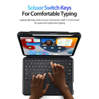 Black Magnetic Bluetooth Keyboard Tablet Case - For Ipad Air 4&5 / Ipad Pro 11 2022