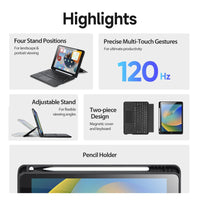 Black Magnetic Bluetooth Keyboard Tablet Case - For Ipad Air 4&5 / Ipad Pro 11 2022