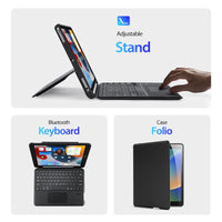 Black Magnetic Bluetooth Keyboard Tablet Case - For Ipad Air 4&5 / Ipad Pro 11 2022