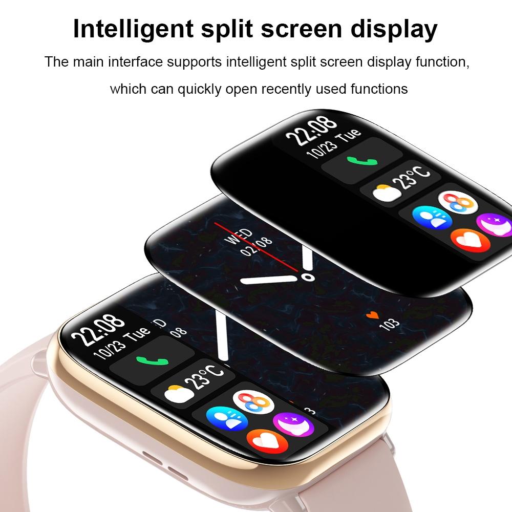 Waterproof Smart Watch With Blood Oxygen Monitoring - Ip68 - Black