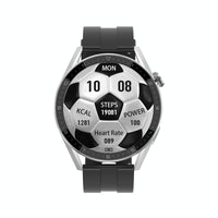 Smart Silicone Watch With Colour Screen - Silver