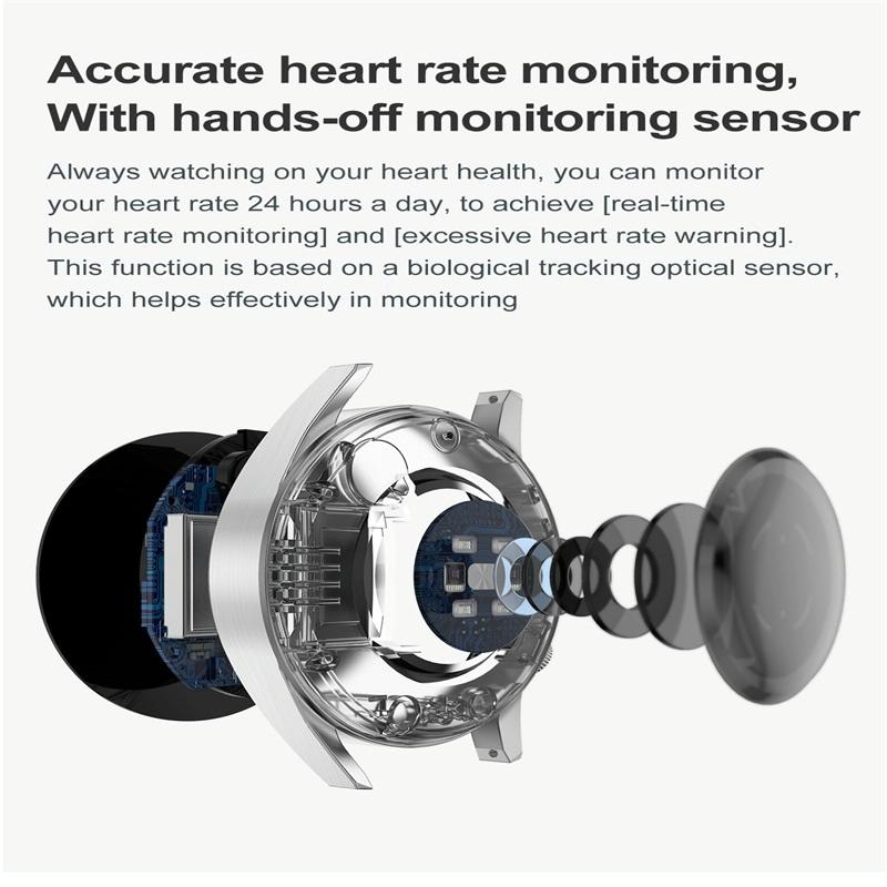 Smart Silicone Watch With Colour Screen - Silver