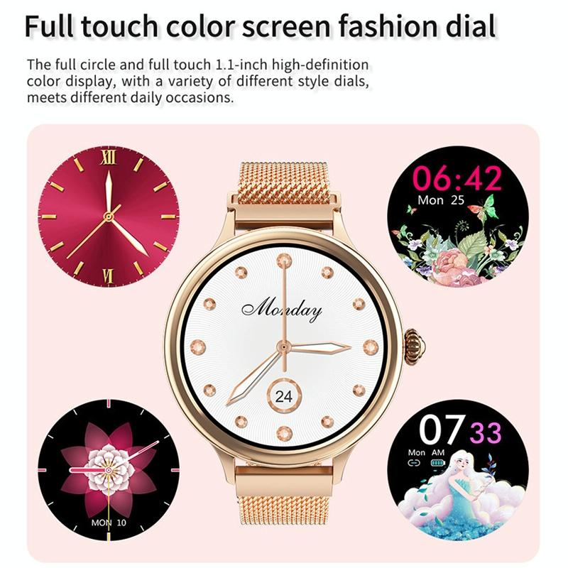 Waterproof Women Menstrual Cycle Smart Watch Gold