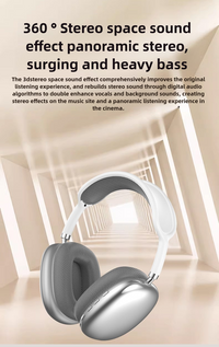 Pink Immersive 3D Audio Headphones - Wireless Over-Ear Comfort, Type-C Charging